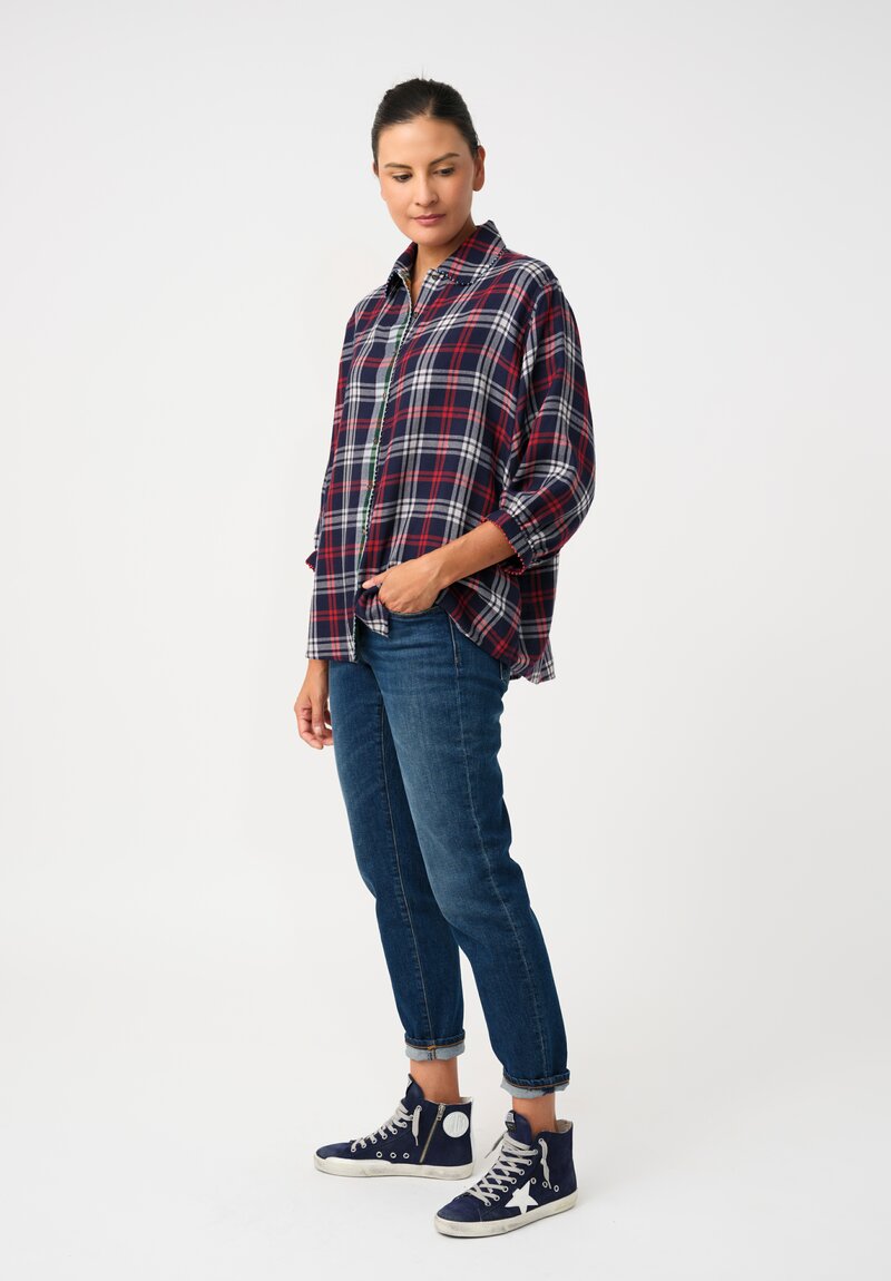 Péro Pashmina Plaid Button Down