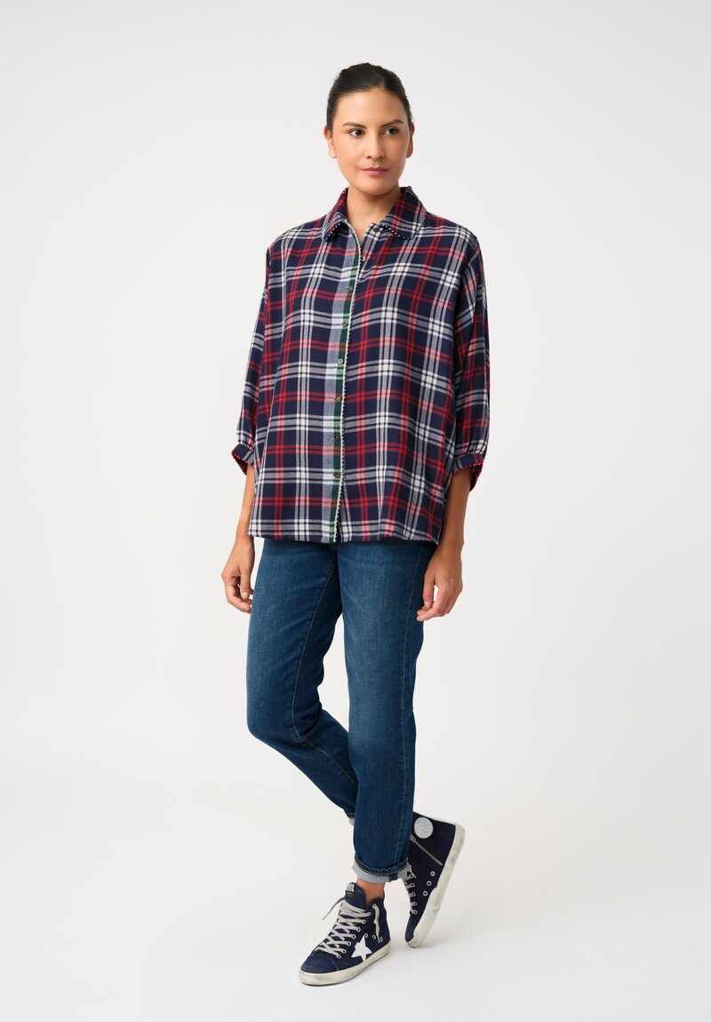 Péro Pashmina Plaid Button Down