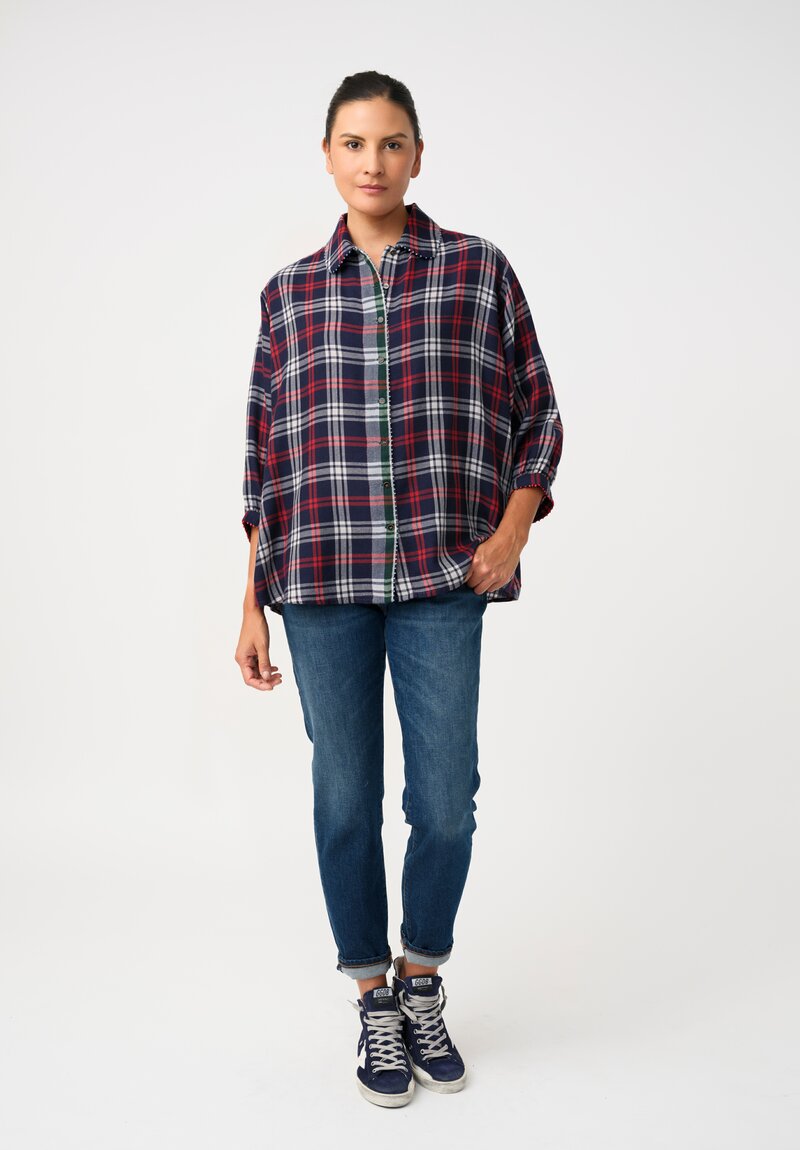 Péro Pashmina Plaid Button Down