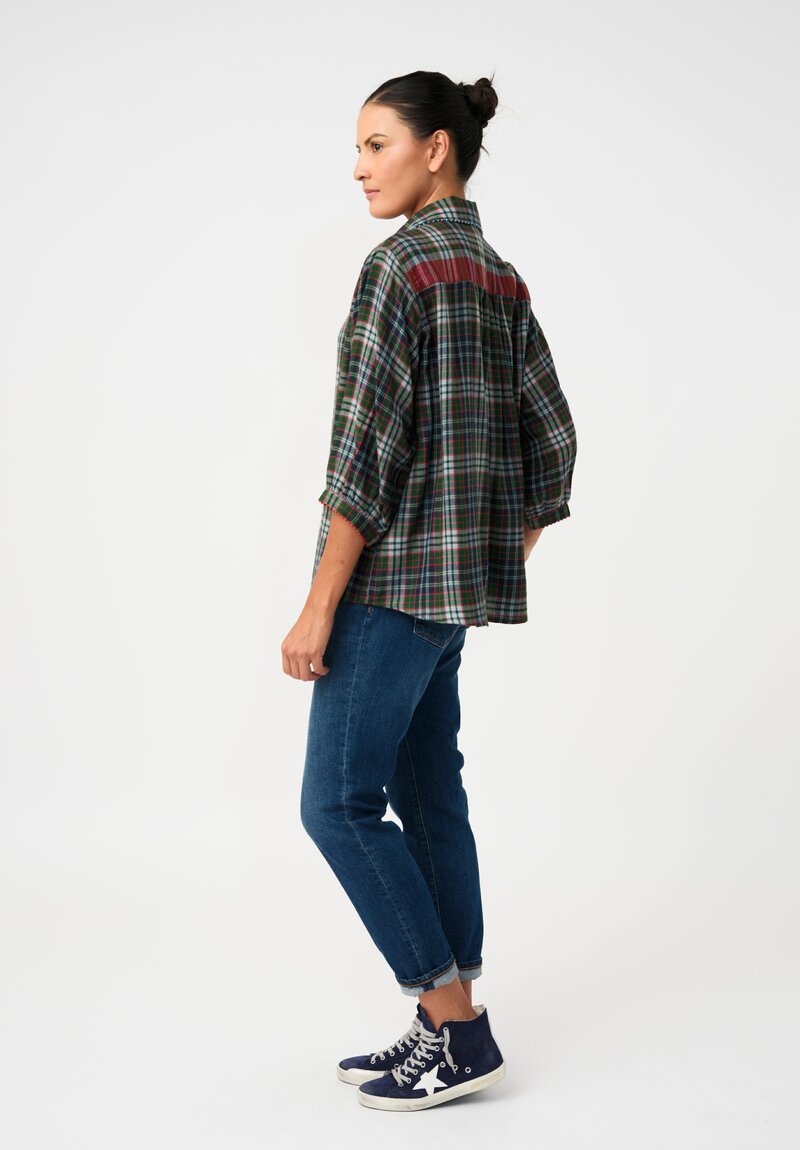 Péro Pashmina Plaid Button Down