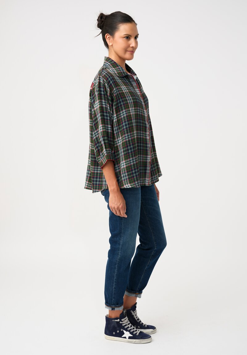 Péro Pashmina Plaid Button Down