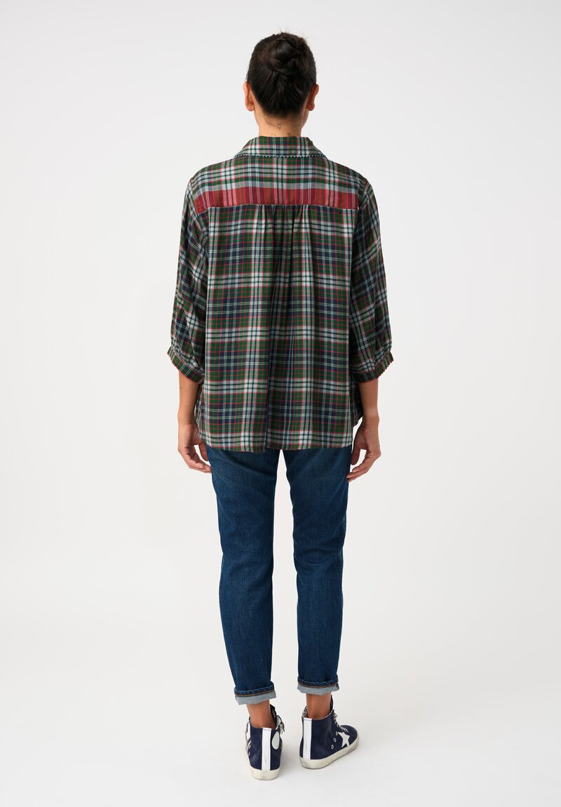 Péro Pashmina Plaid Button Down