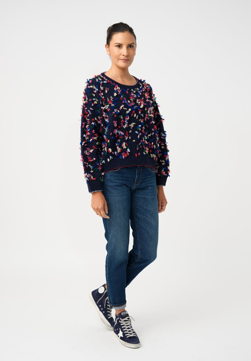 Péro Hand-Knit Confetti Knots Pullover