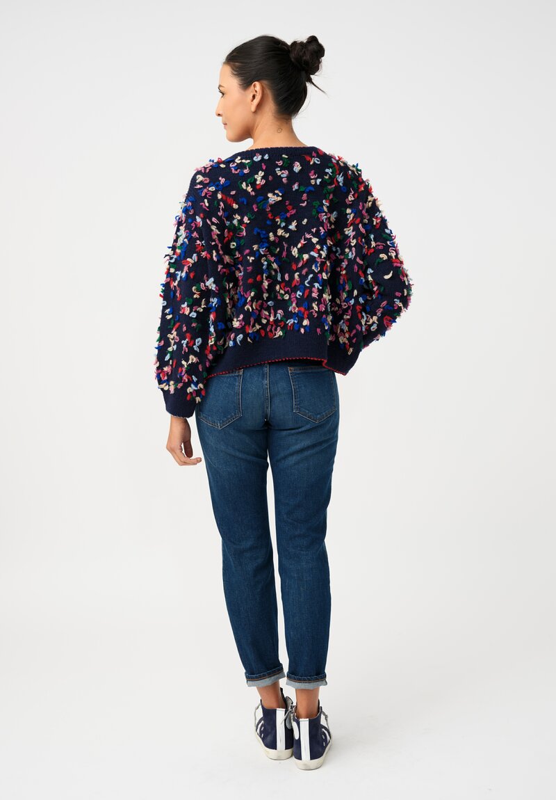 Péro Hand-Knit Confetti Knots Pullover