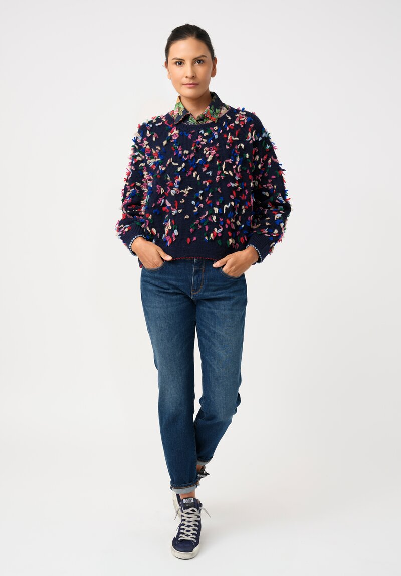 Péro Hand-Knit Confetti Knots Pullover