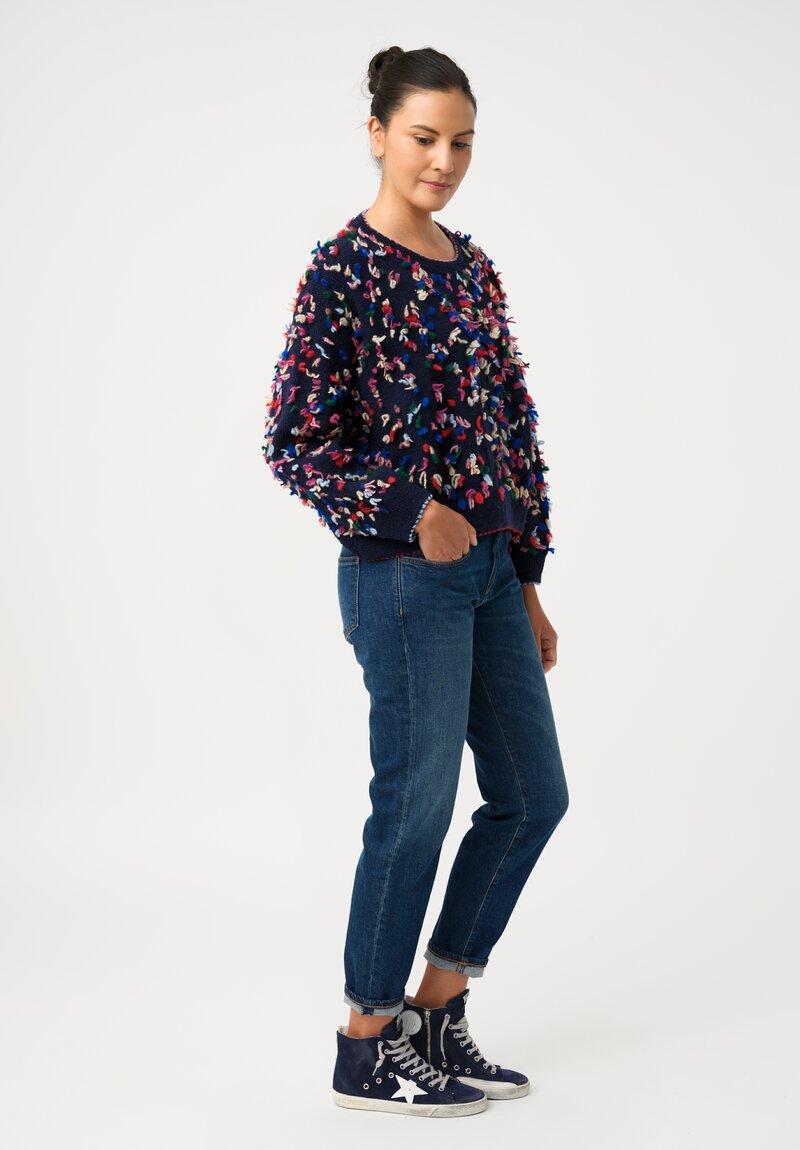 Péro Hand-Knit Confetti Knots Pullover