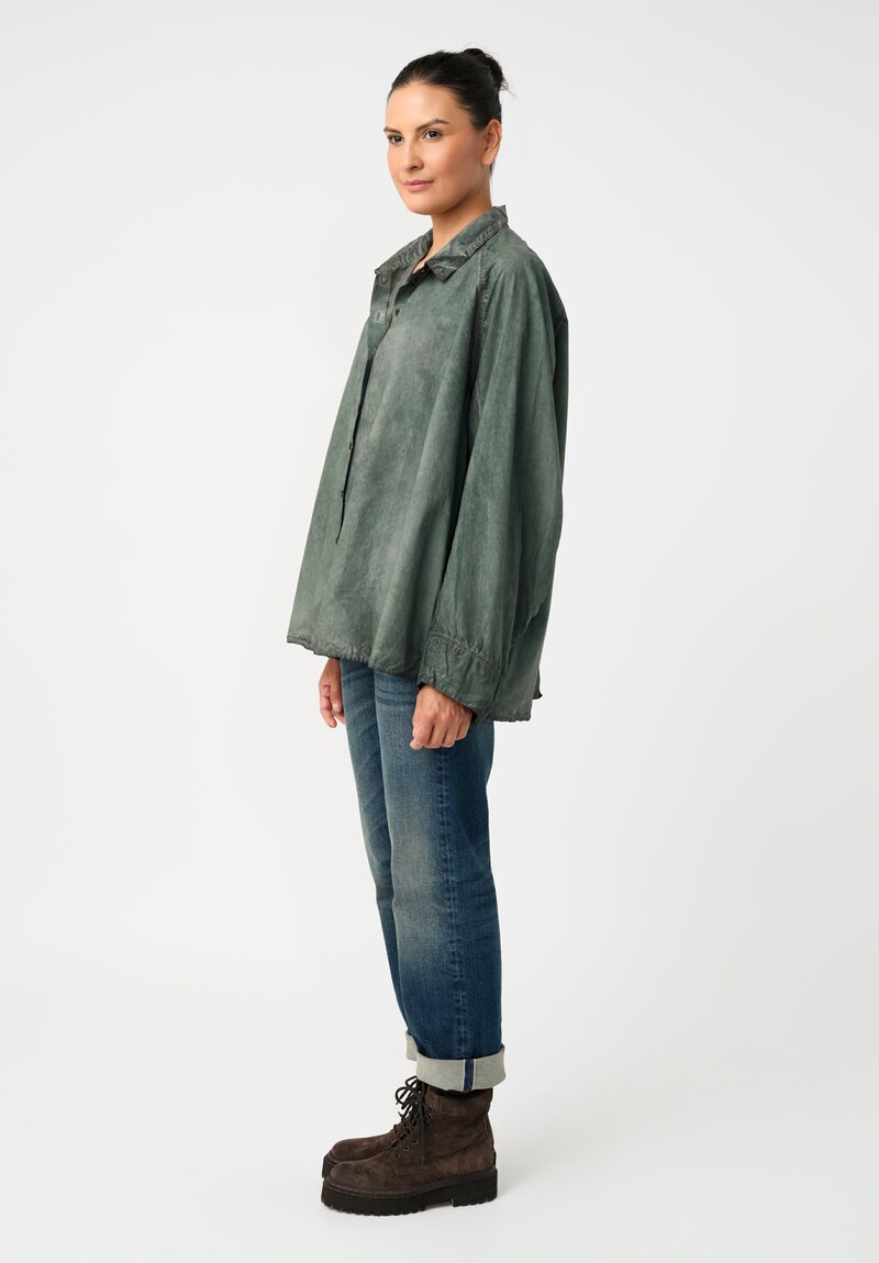 Rundholz DIP Cotton Raglan Sleeve Button Down Shirt