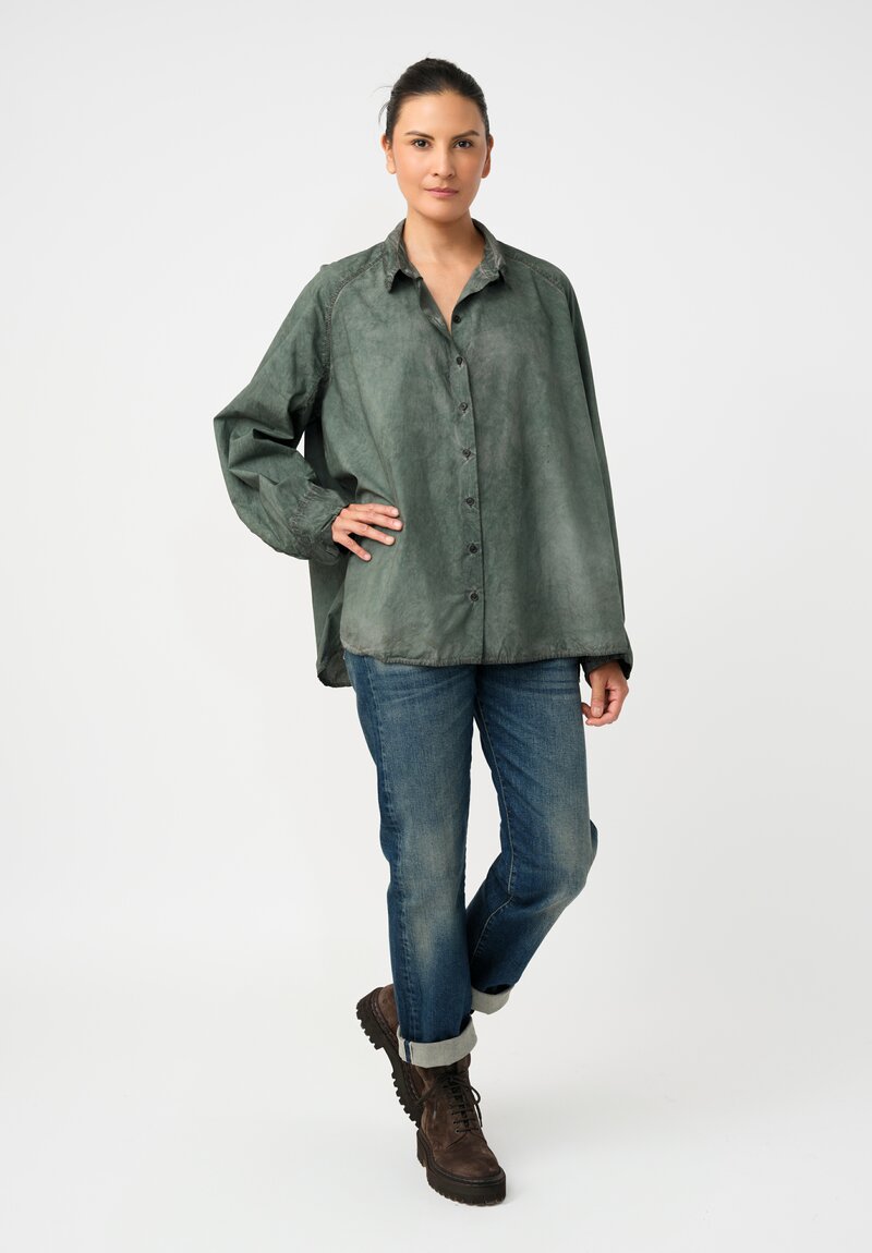 Rundholz DIP Cotton Raglan Sleeve Button Down Shirt