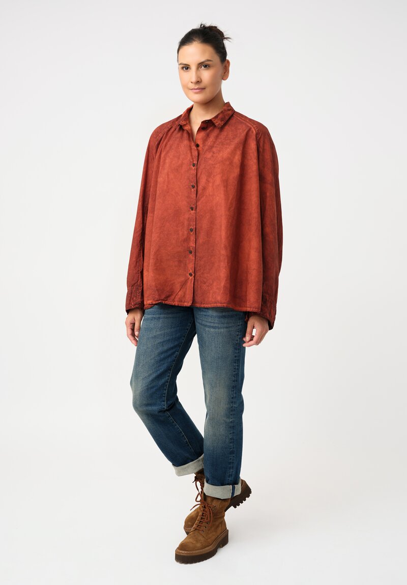 Rundholz DIP Cotton Raglan Sleeve Button Down Shirt
