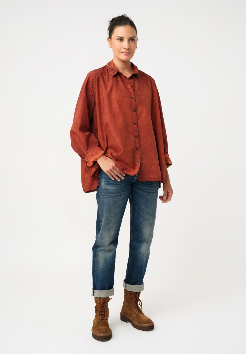Rundholz DIP Cotton Raglan Sleeve Button Down Shirt