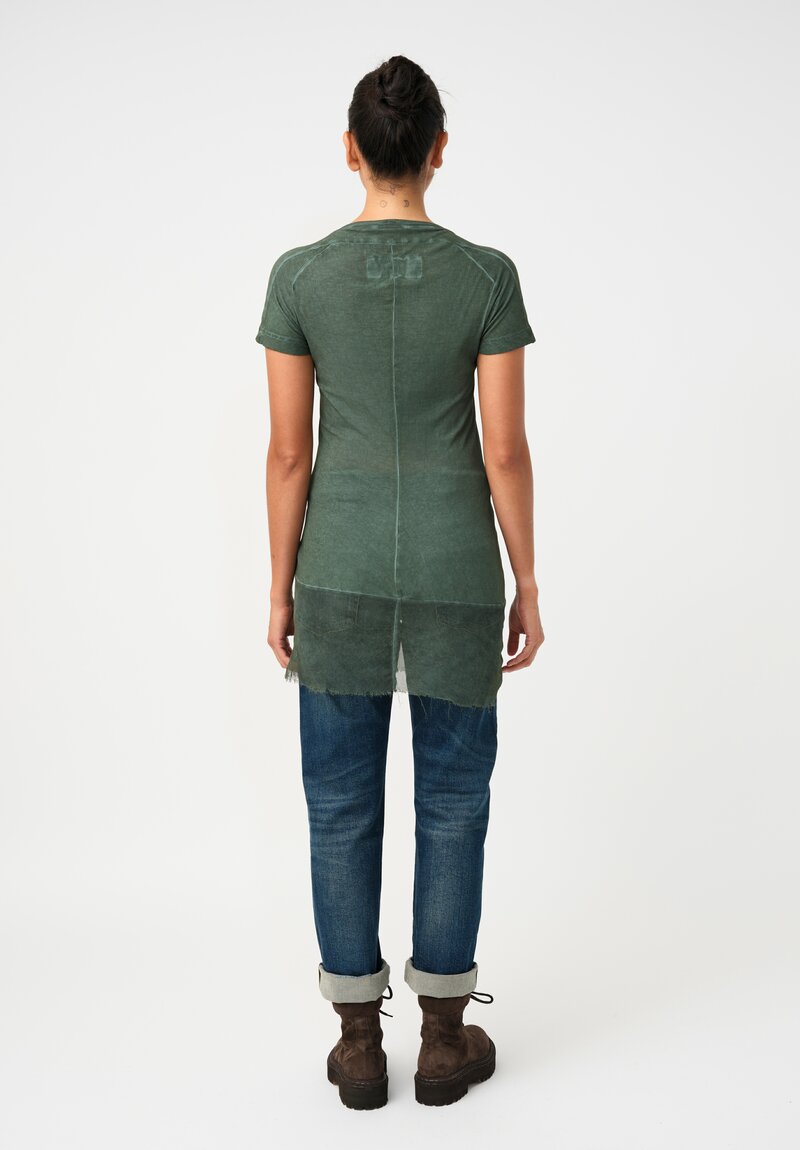 Rundholz DIP Ribbed Cotton Jersey Tee with Mesh Hemline