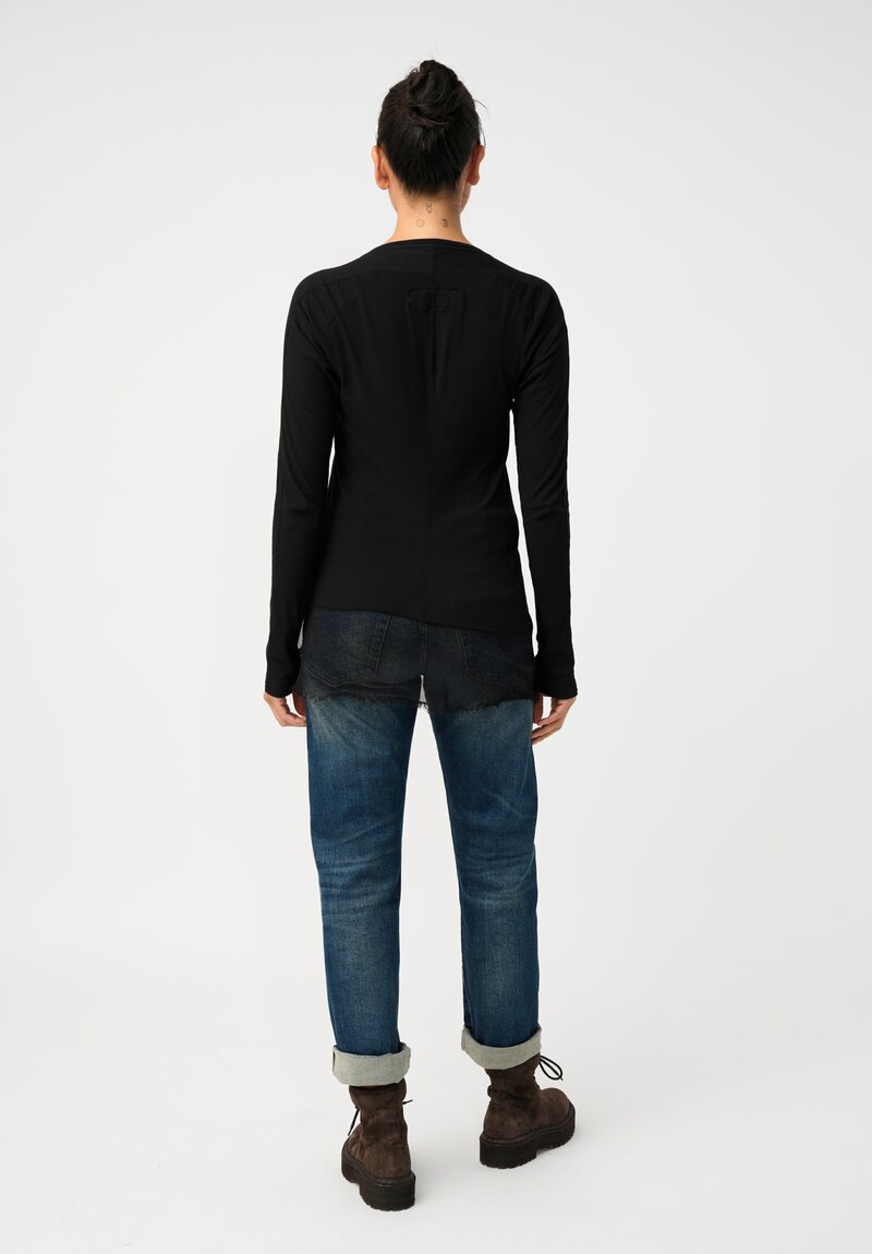 Rundholz DIP Ribbed Cotton Jersey Mesh-Hemmed Henley