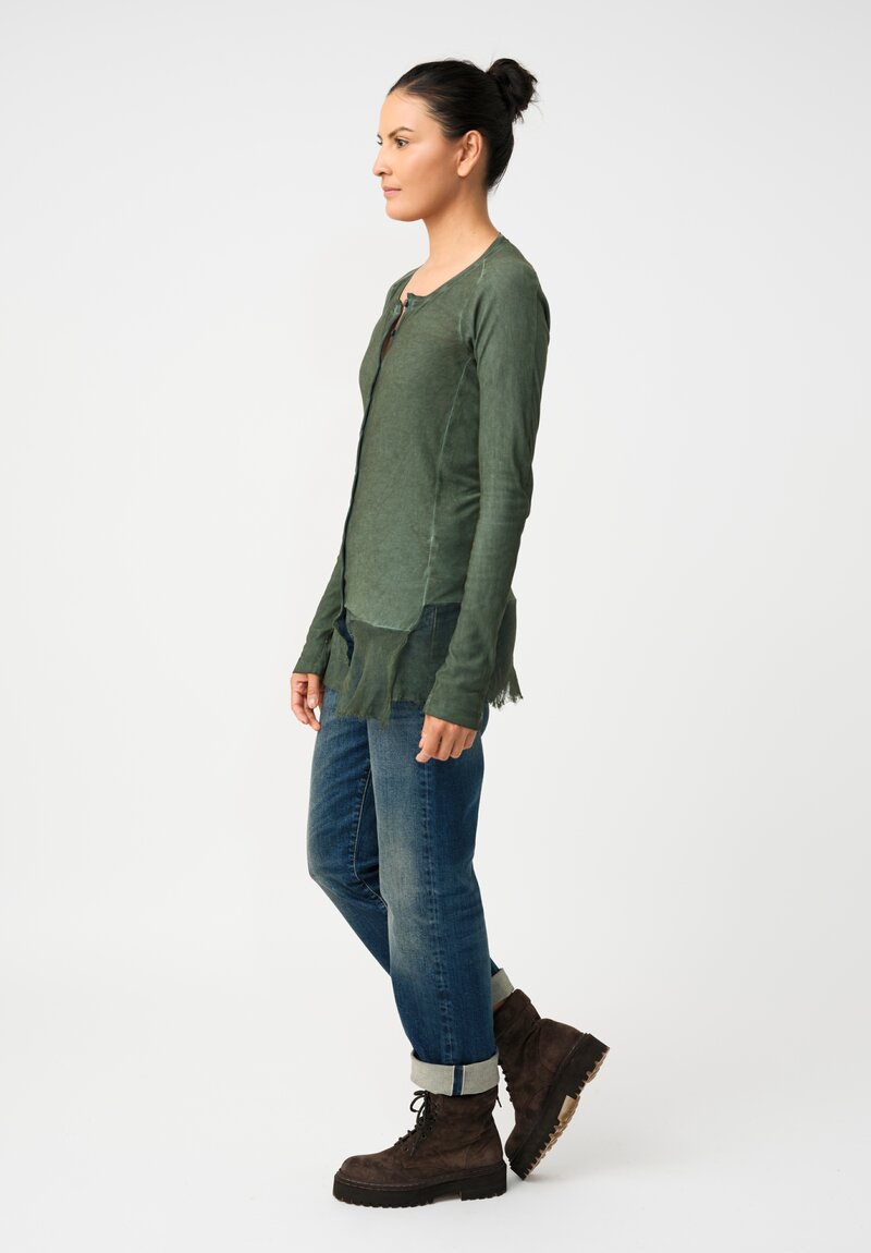 Rundholz DIP Ribbed Cotton Jersey Mesh-Hemmed Henley