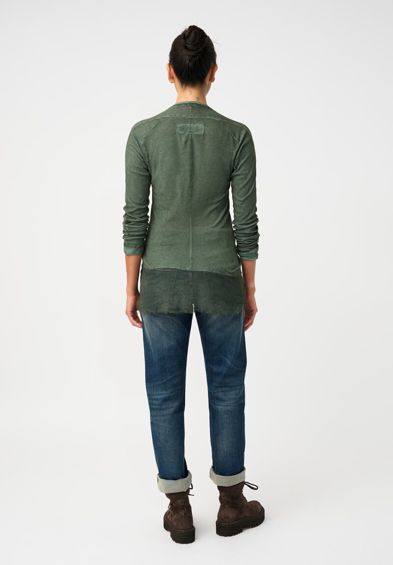 Rundholz DIP Ribbed Cotton Jersey Mesh-Hemmed Henley