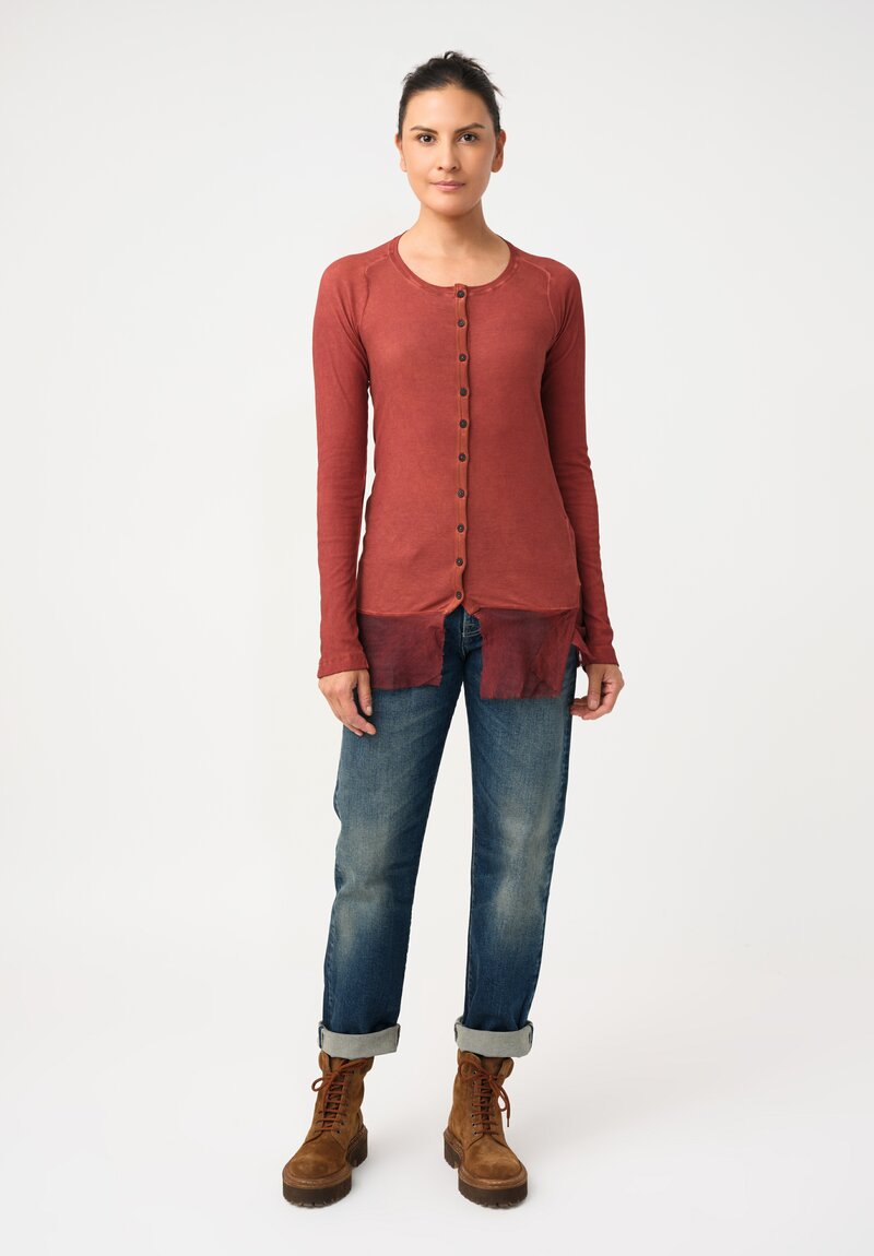 Rundholz DIP Ribbed Cotton Jersey Mesh-Hemmed Henley