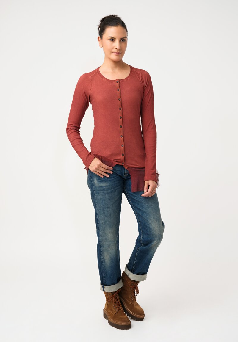 Rundholz DIP Ribbed Cotton Jersey Mesh-Hemmed Henley