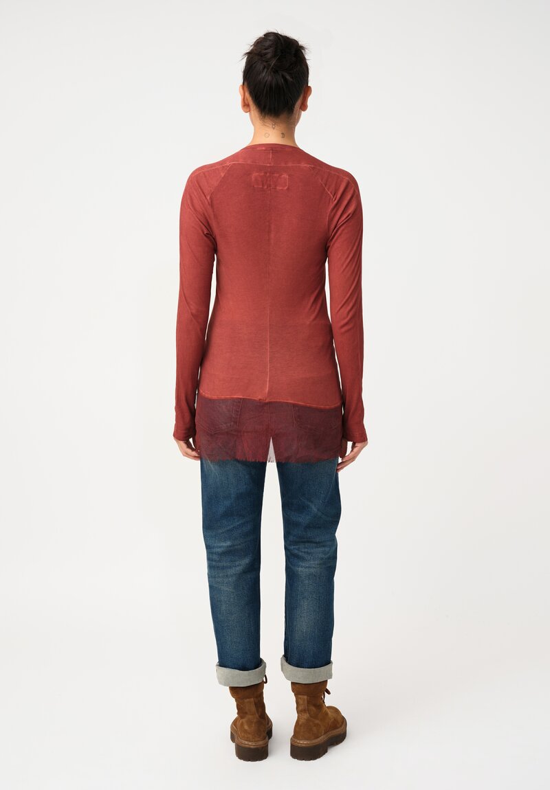 Rundholz DIP Ribbed Cotton Jersey Mesh-Hemmed Henley