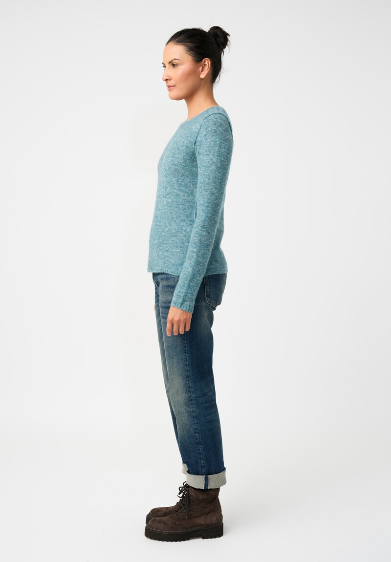 Rundholz DIP Knit Alpaca Blend Reverse Seam Pullover Sweater