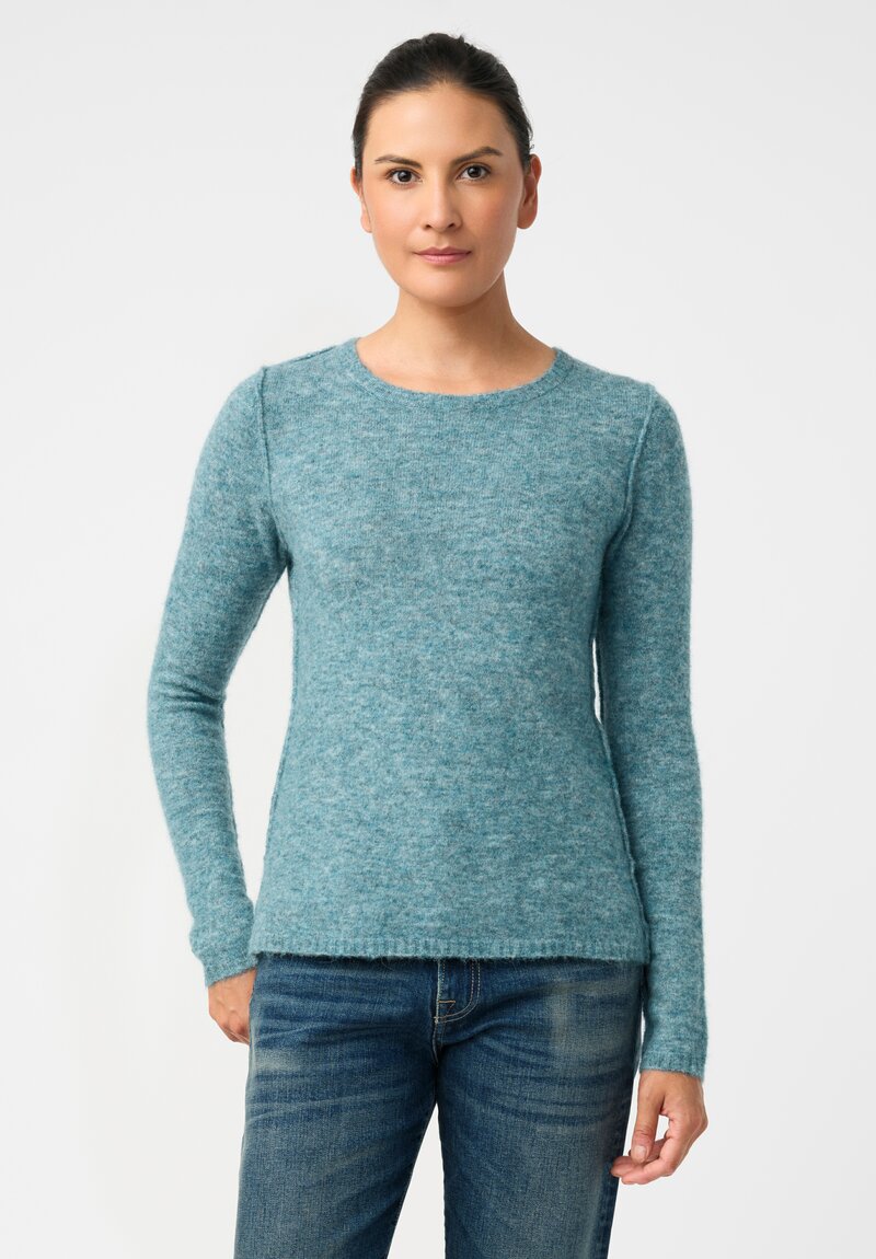 Rundholz DIP Knit Alpaca Blend Reverse Seam Pullover Sweater