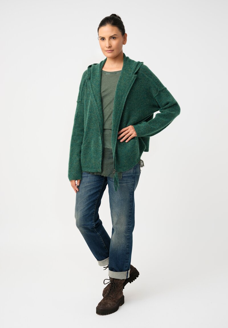 Rundholz DIP Knit Alpaca Blend Zip Front Hooded Sweater