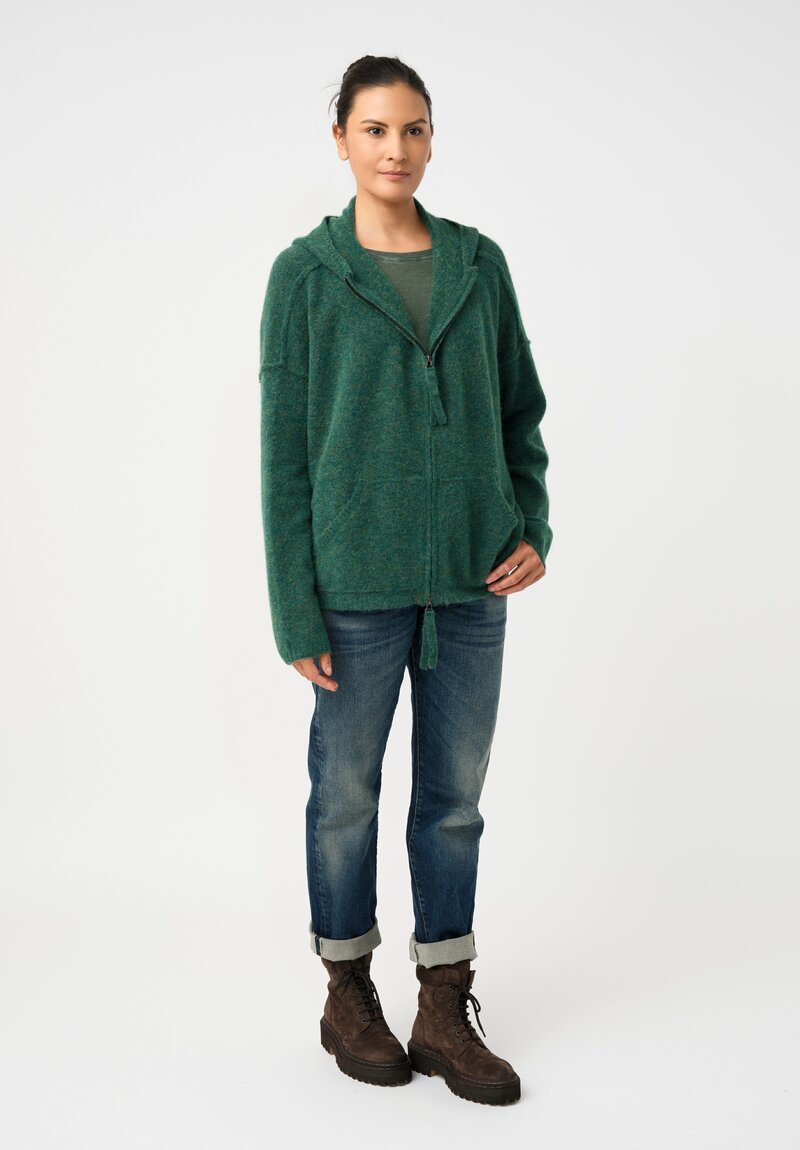 Rundholz DIP Knit Alpaca Blend Zip Front Hooded Sweater