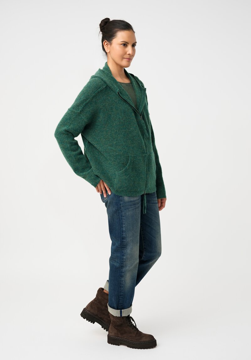 Rundholz DIP Knit Alpaca Blend Zip Front Hooded Sweater