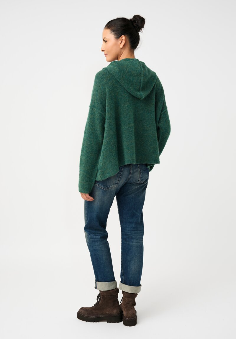 Rundholz DIP Knit Alpaca Blend Zip Front Hooded Sweater