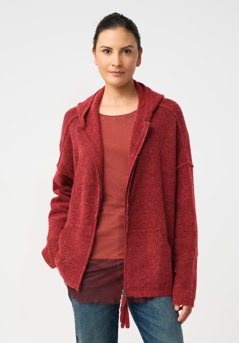 Rundholz DIP Knit Alpaca Blend Zip Front Hooded Sweater