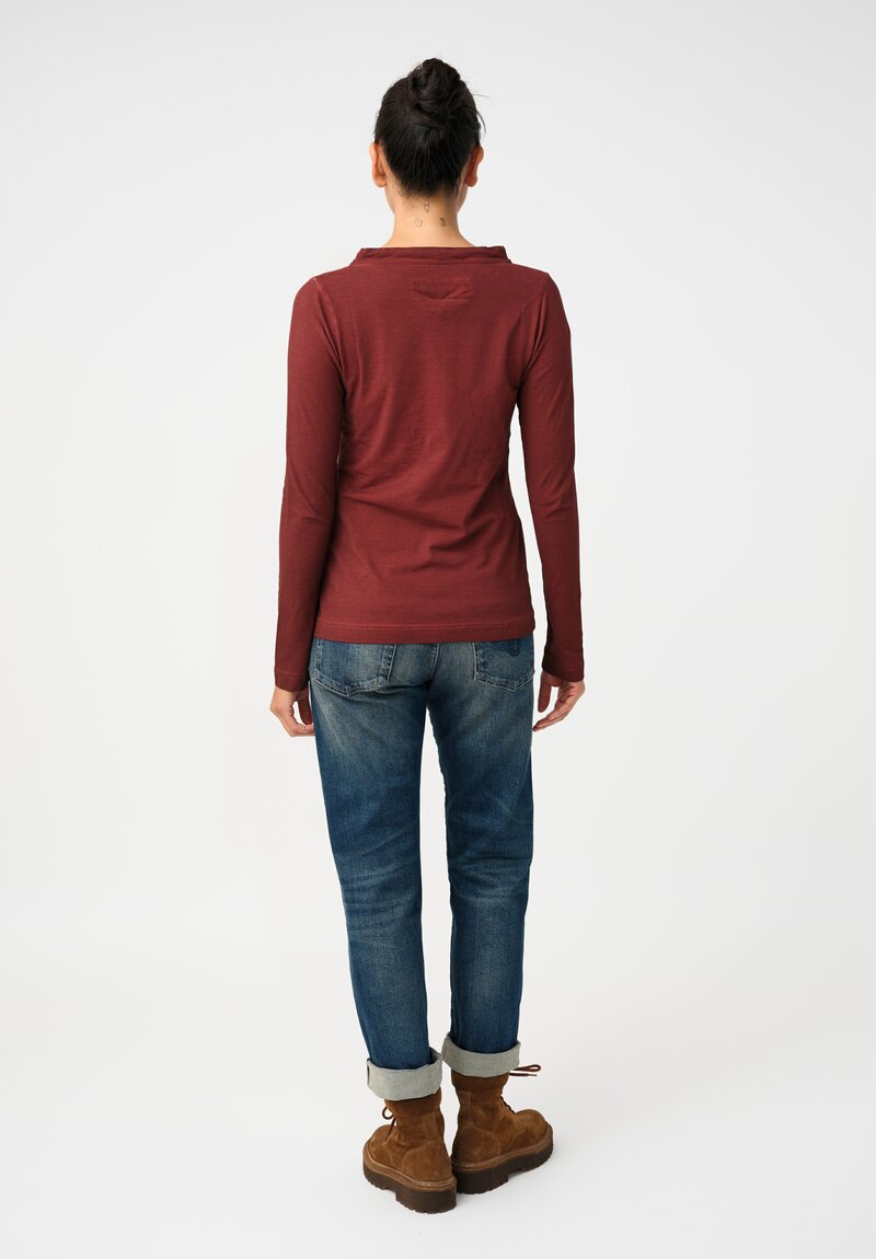 Rundholz DIP Stretch Cotton Jersey Drawstring Cowl Neck Top