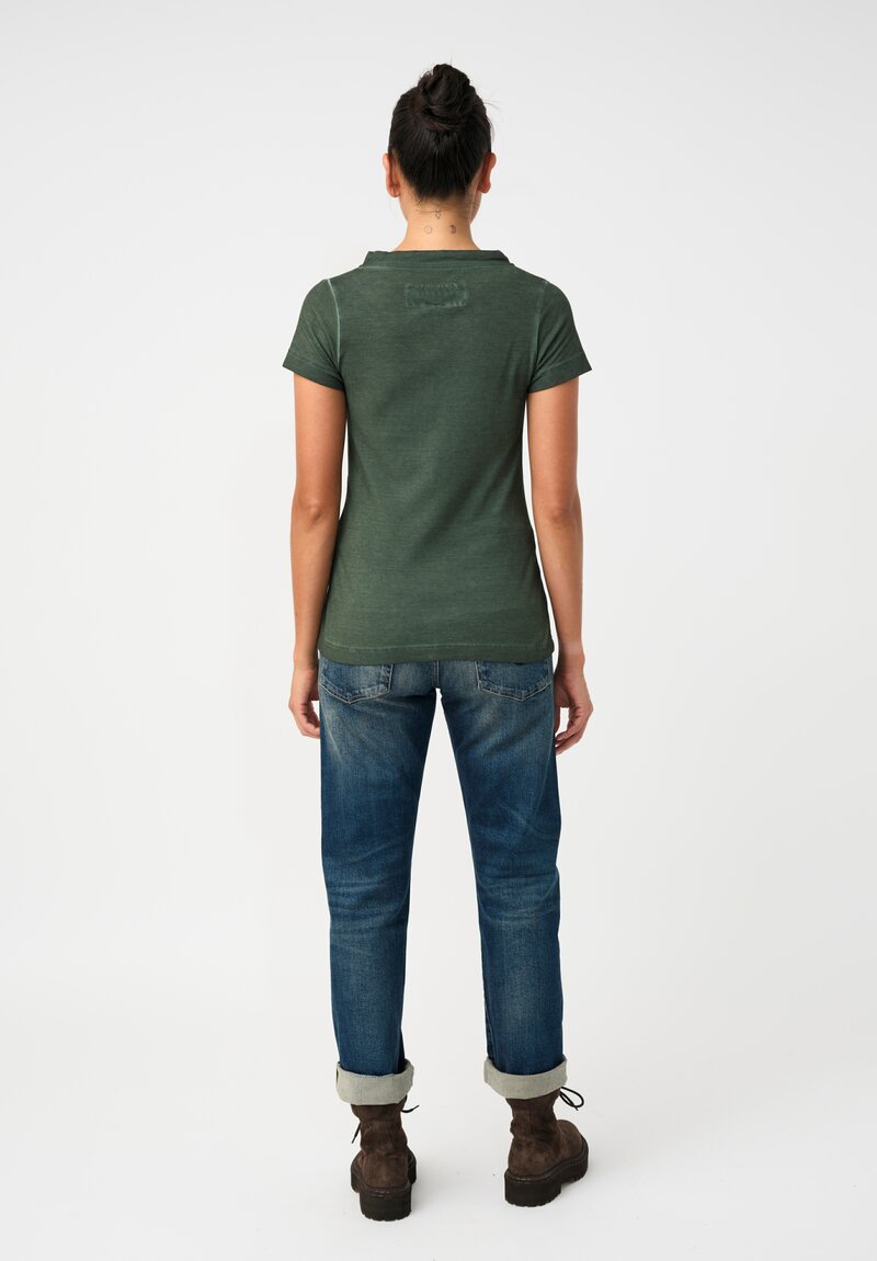 Rundholz DIP Stretch Cotton Jersey Drawstring Cowl Neck Tee