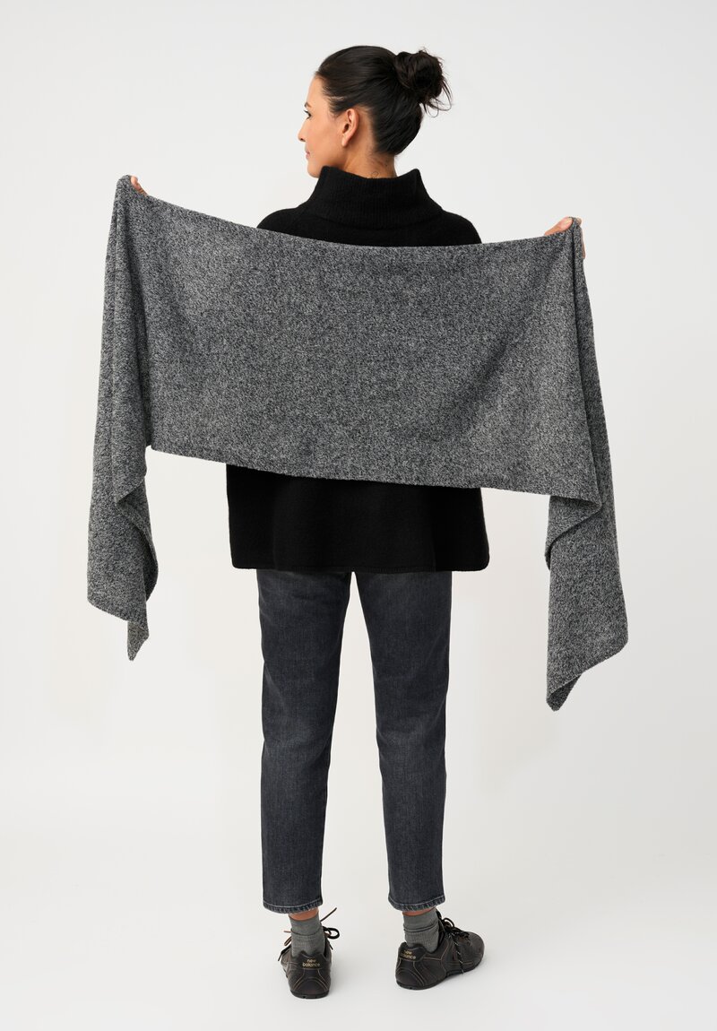 Rundholz Black Label Knitted Scarf Melange Grey