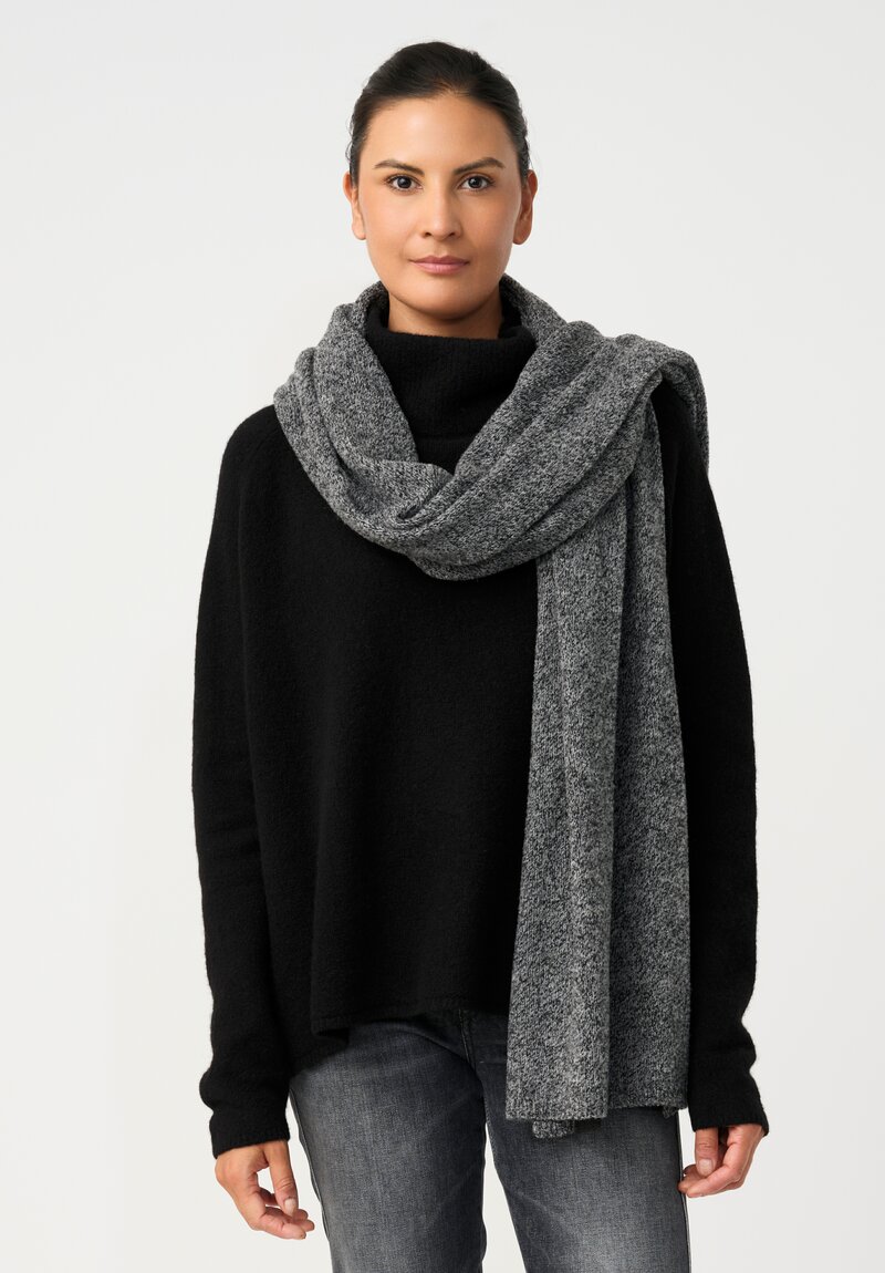 Rundholz Black Label Knitted Scarf Melange Grey