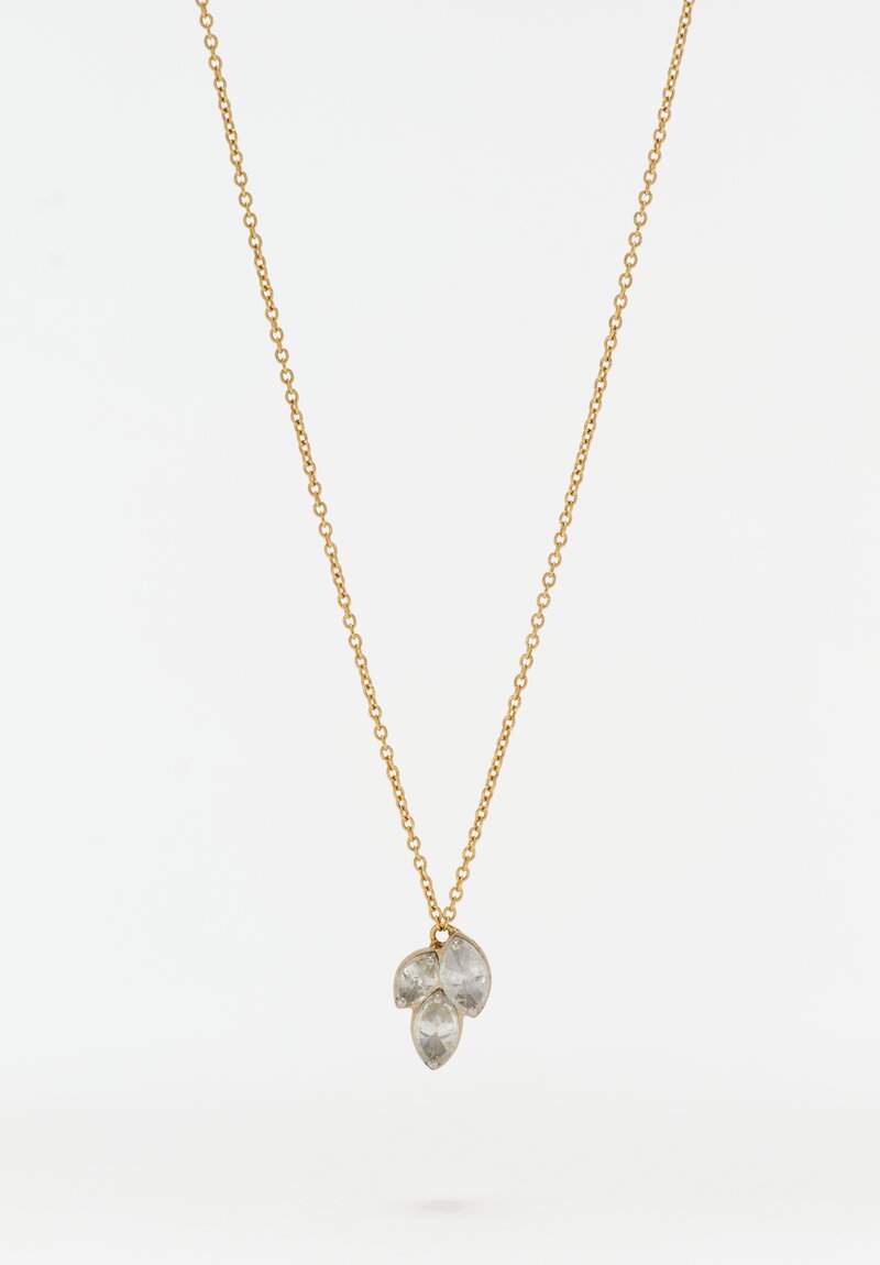 TAP by Todd Pownell 14K, 18K Marquise Diamond Trio Chain Necklace