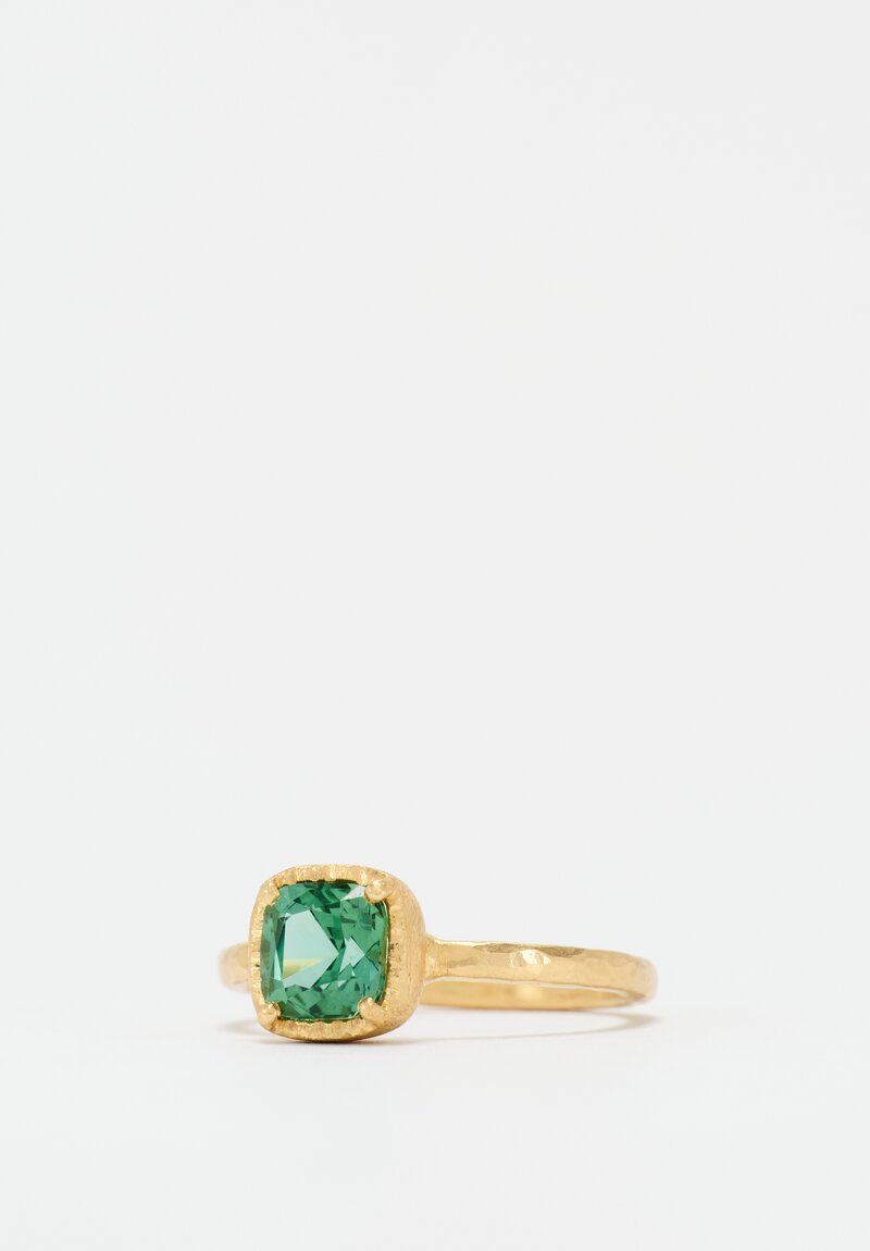 Yasuko Azuma 18k, Mint Tourmaline Ring Unheated