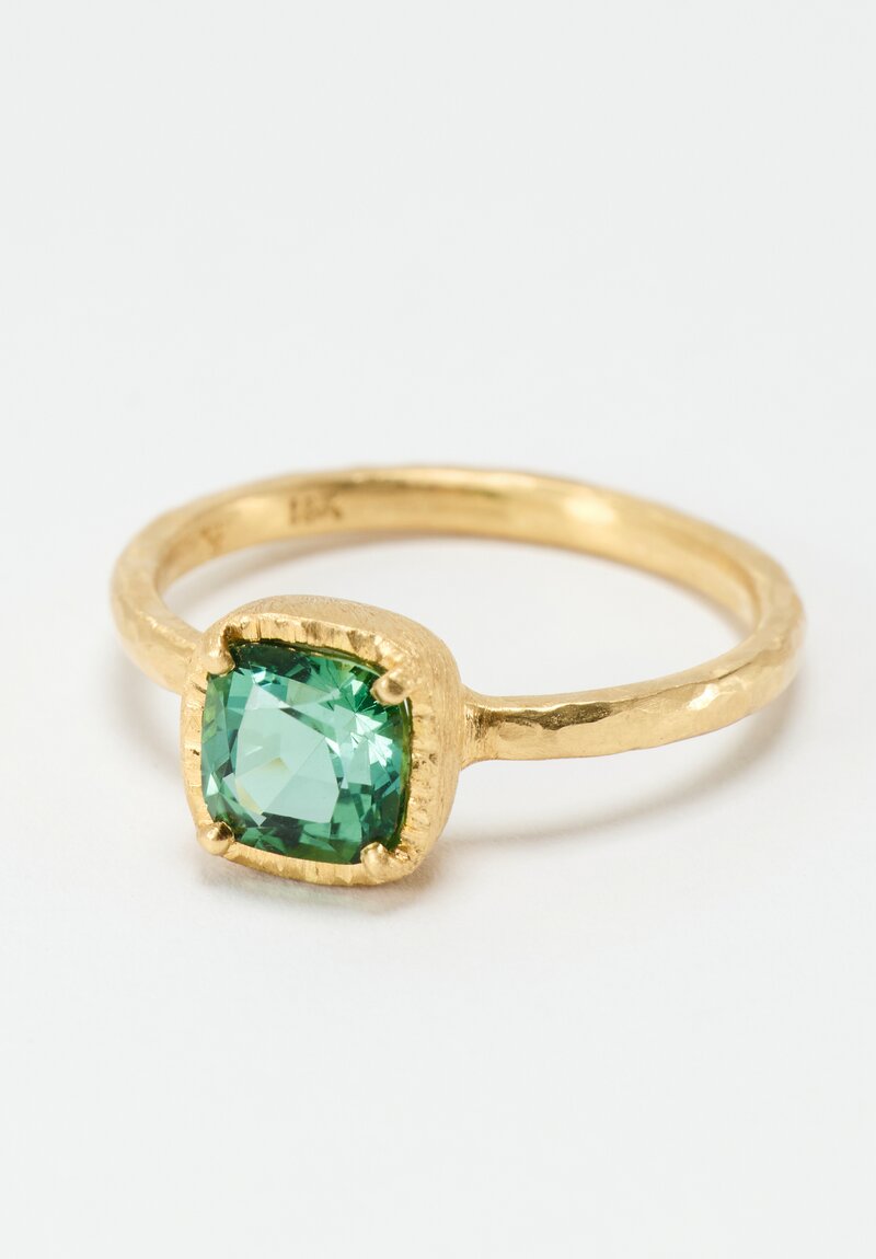 Yasuko Azuma 18k, Mint Tourmaline Ring Unheated