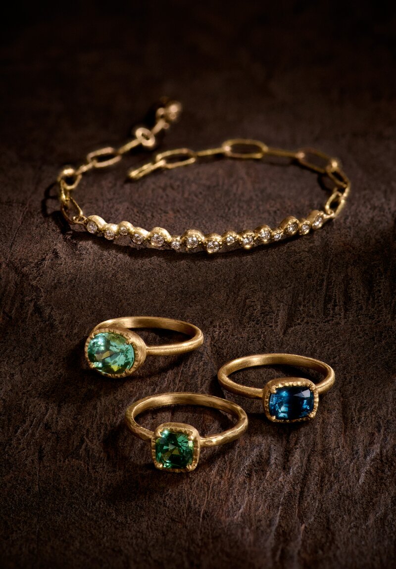 Yasuko Azuma 18k, Mint Tourmaline Ring Unheated