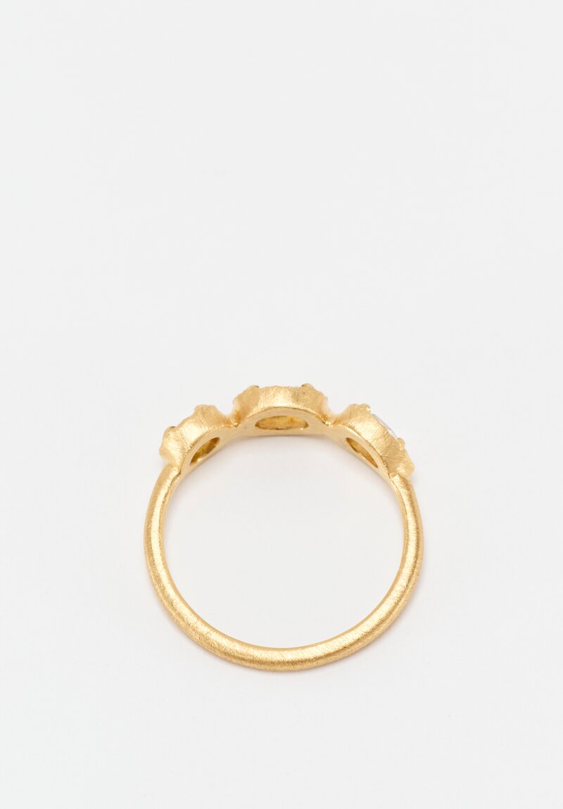 Yasuko Azuma 18k and 3 Rose Cut Diamonds Ring