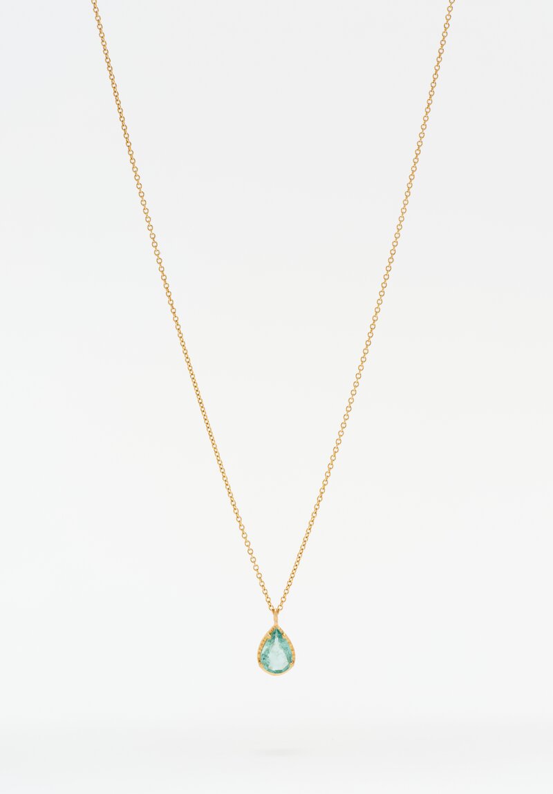 Yasuko Azuma 18k, Paraiba Tourmaline Necklace