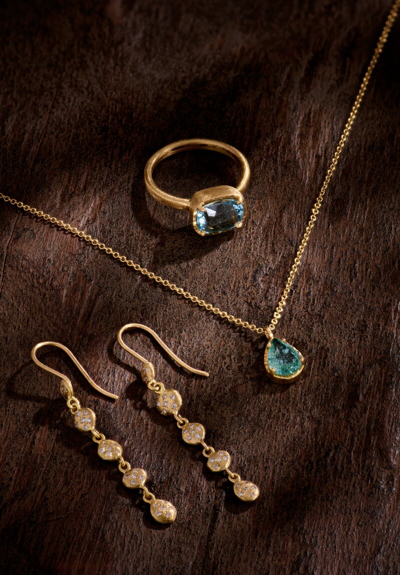 Yasuko Azuma 18k, Paraiba Tourmaline Necklace