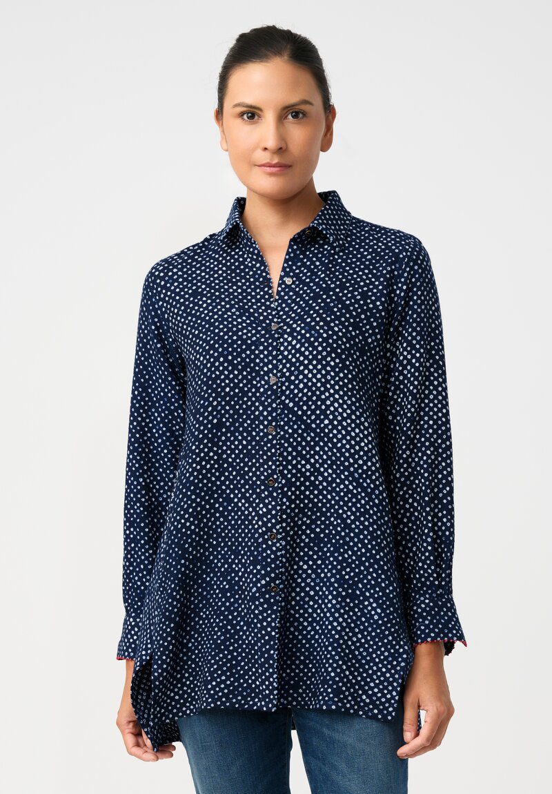 Péro Cashmere Hand-Knotted Button Down Top