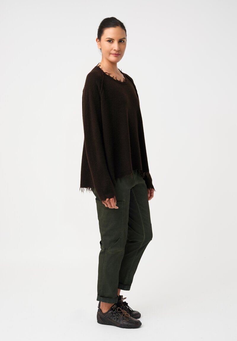 Rundholz Knit Yak Blend Distressed Pullover