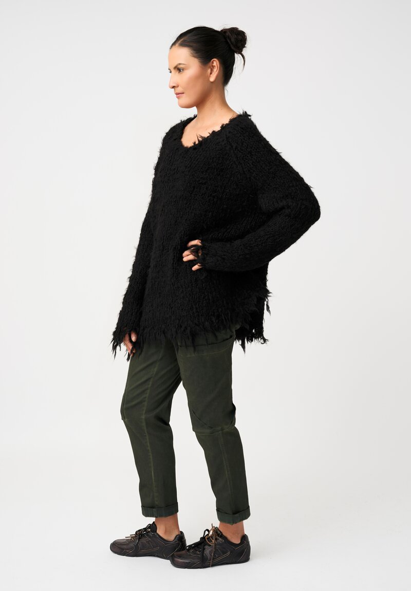 Rundholz Chunky Knit Alpaca Distressed Sweater