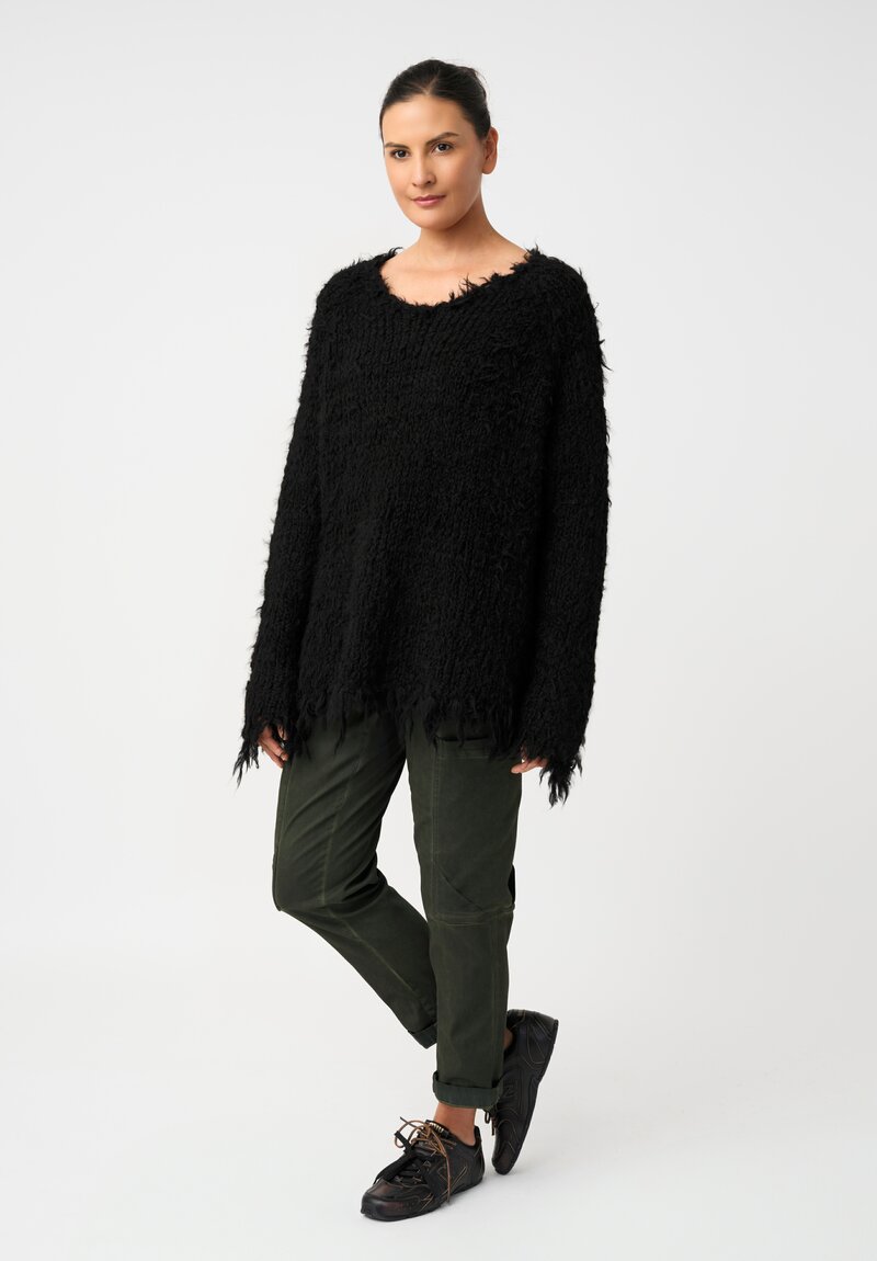 Rundholz Chunky Knit Alpaca Distressed Sweater