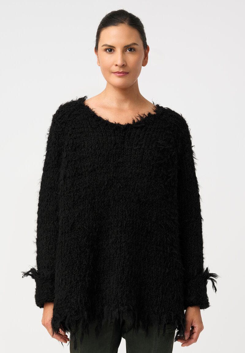 Rundholz Chunky Knit Alpaca Distressed Sweater
