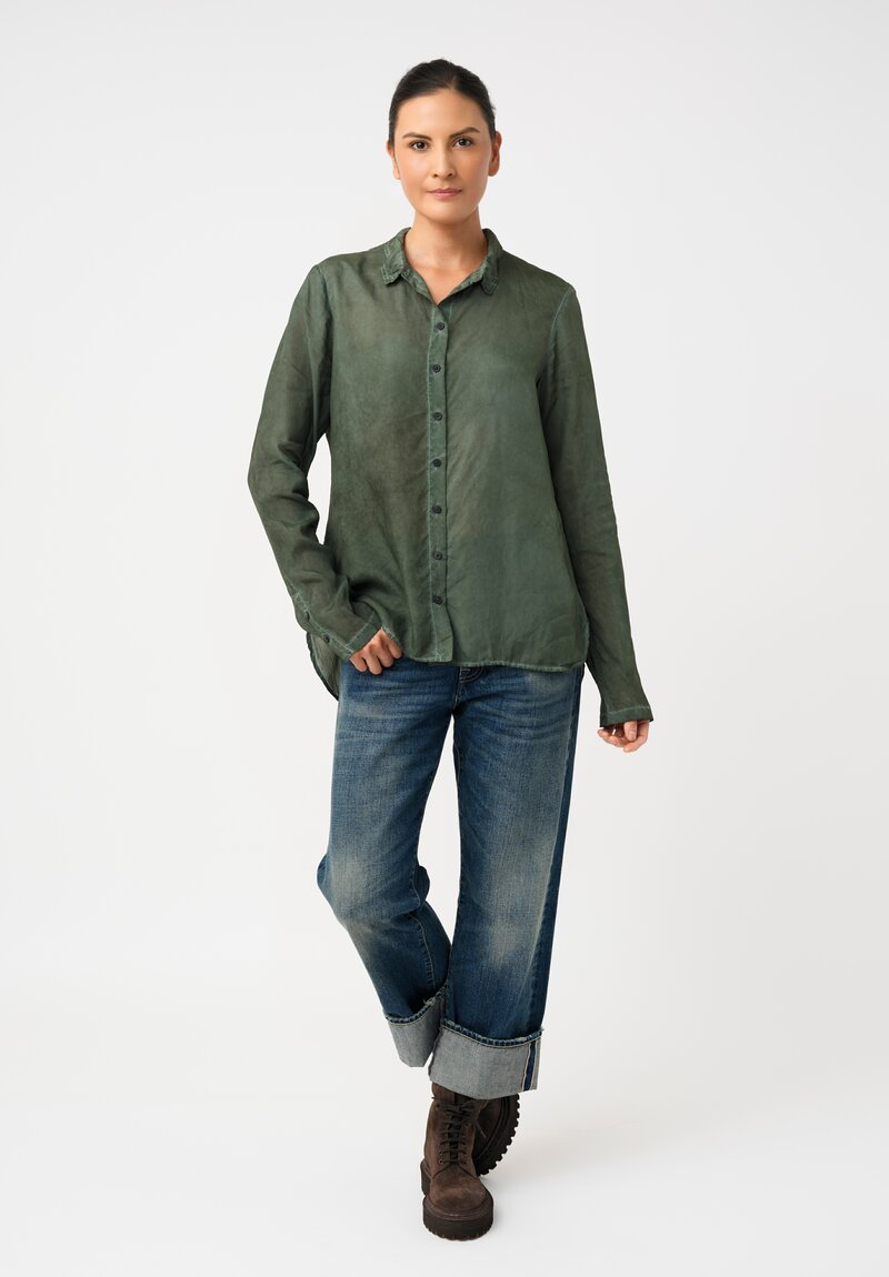 Rundholz DIP Overydyed Sheen Finish Step-Hem Shirt