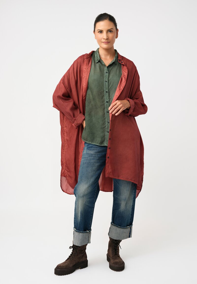 Rundholz DIP Overydyed Sheen Finish Step-Hem Shirt