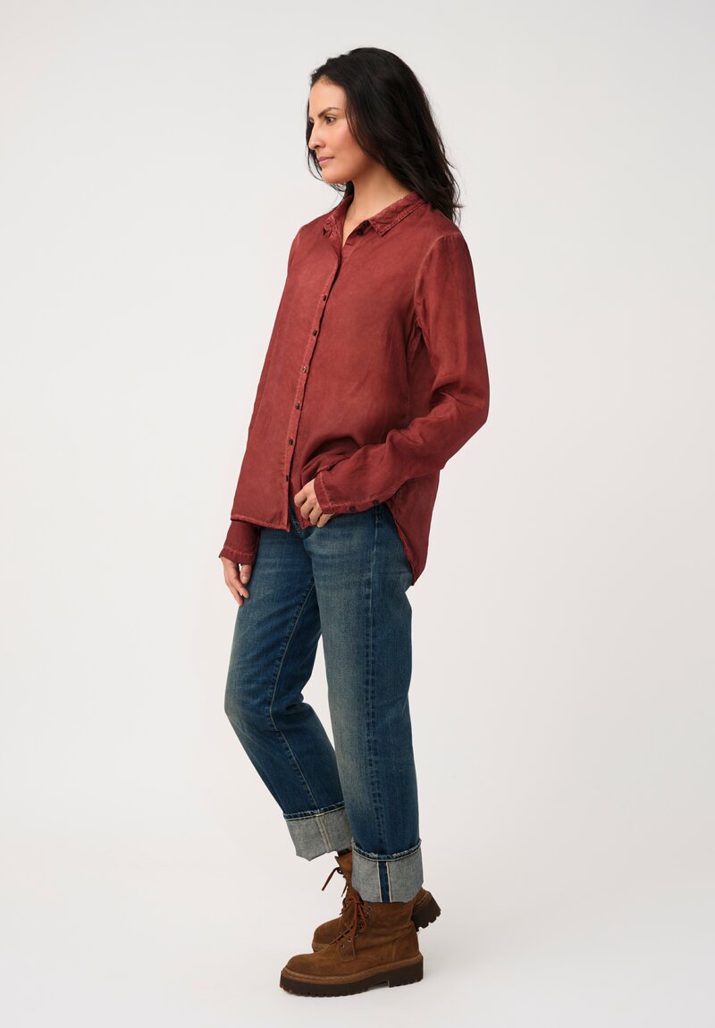 Rundholz DIP Overydyed Sheen Finish Step-Hem Shirt