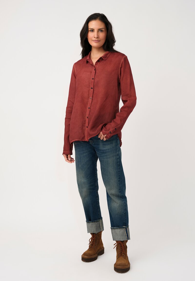 Rundholz DIP Overydyed Sheen Finish Step-Hem Shirt