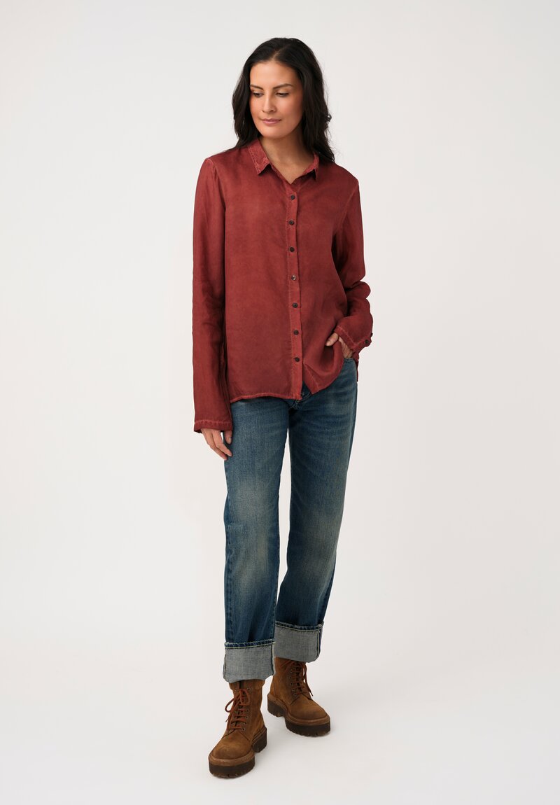 Rundholz DIP Overydyed Sheen Finish Step-Hem Shirt