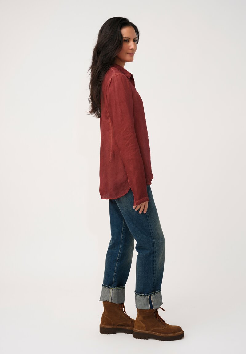 Rundholz DIP Overydyed Sheen Finish Step-Hem Shirt